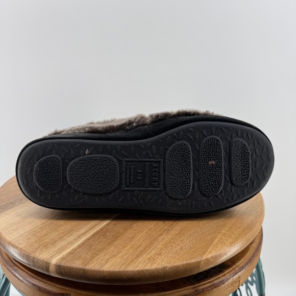 ACORN Original Moccasin Womens Slippers Size 8-9 Brown Faux Fur Comfort Slip On - Picture 8 of 11